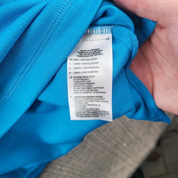 Adidas Golf Polo Shirt Mens Large Blue Climalite Performance Wheatland Electric - Picture 5 of 9